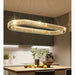 MIRODEMI® Nieuwpoort | Oval Modern Crystal Chandelier for Kitchen Island