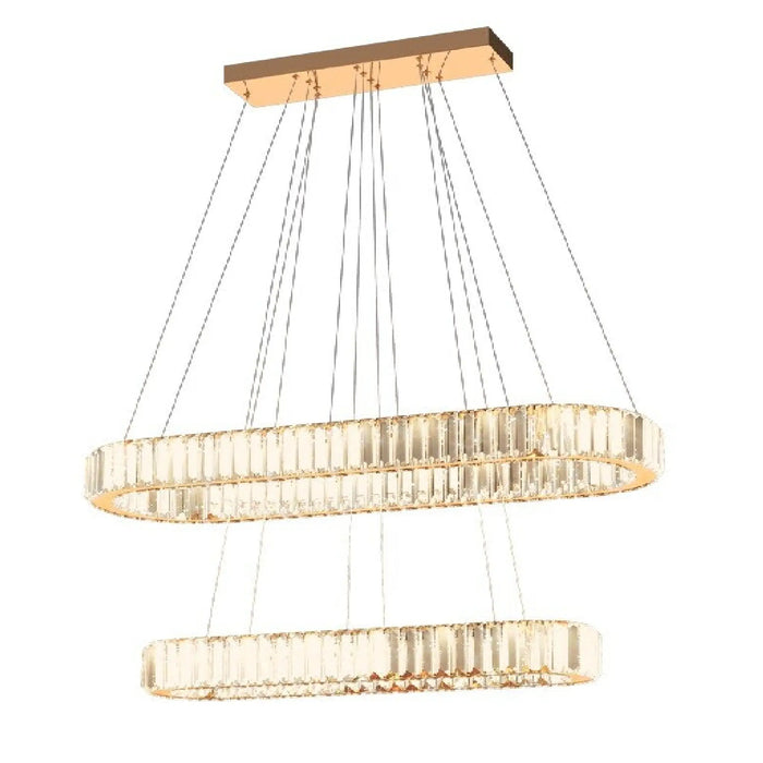 MIRODEMI® Nieuwpoort | Oval Modern Crystal Chandelier for House