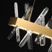 MIRODEMI® Ninove | Gold Rectangle Crystal Chandelier for Dining Room, Living Room In Details