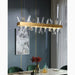 MIRODEMI® Ninove | Gold Rectangle Crystal Modern Chandelier for Dining Room, Living Room