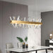 MIRODEMI® Ninove | Gold Rectangle Crystal Chandelier for Dining Room, Living Room