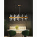 MIRODEMI® Nivelles | Wonderful Rectangle Gold Chandelier Crystal Chandelier for Living Room