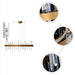 MIRODEMI® Nivelles | Rectangle Gold Chandelier Crystal Chandelier for Living Room Sizes