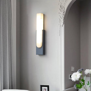 MIRODEMI® Nyon | Marble Rectangular Wall Lamp for Living Room