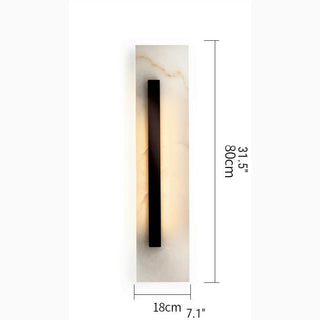 MIRODEMI® Oberhofen am Thunersee | Minimalistic Black Rectangular Wall Lamp