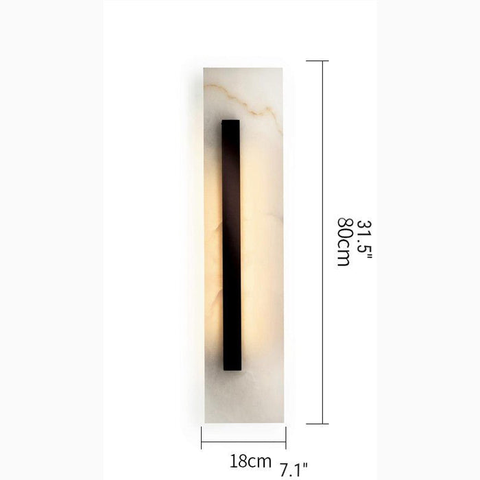 MIRODEMI® Oberhofen am Thunersee | Minimalistic Black Rectangular Wall Lamp