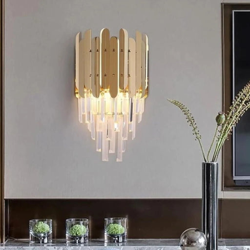 Golden Crystal Lamp | modern design |bedroom lighting