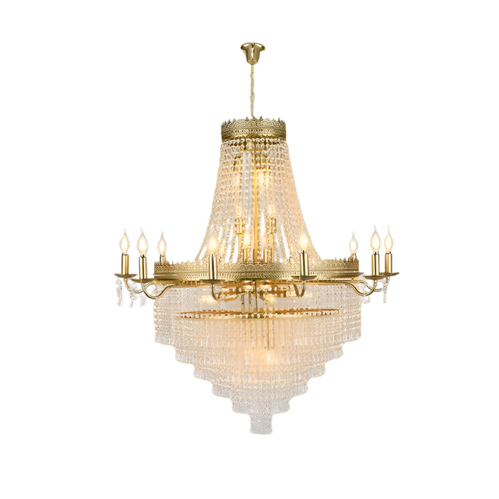 MIRODEMI® Opio | Classical Large Crystal Candle Ceiling Chandelier