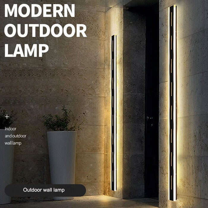 MIRODEMI® Outdoor Black Waterproof Aluminum Long LED Wall Lamp with Remote For Garden, Outdoor, Backyard, Countryside, Home