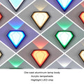 MIRODEMI® Outdoor Waterproof Diamond Shape Colorful Light LED Wall Lamp For Garden, Courtyard, Outdoor, Street, Home