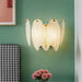 MIRODEMI® Parla | Vintage Brass Chandelier with Frosted Glass Leaves | wall sconce | wall light