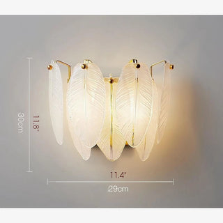 MIRODEMI® Parla | Vintage Brass Chandelier with Frosted Glass Leaves | wall sconce | wall light