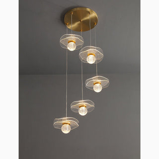 MIRODEMI Perinaldo Gold Crystal Ball Lamp 5 Heads