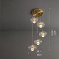 MIRODEMI Perinaldo Gold Crystal Ball Lamp 4 Head Size