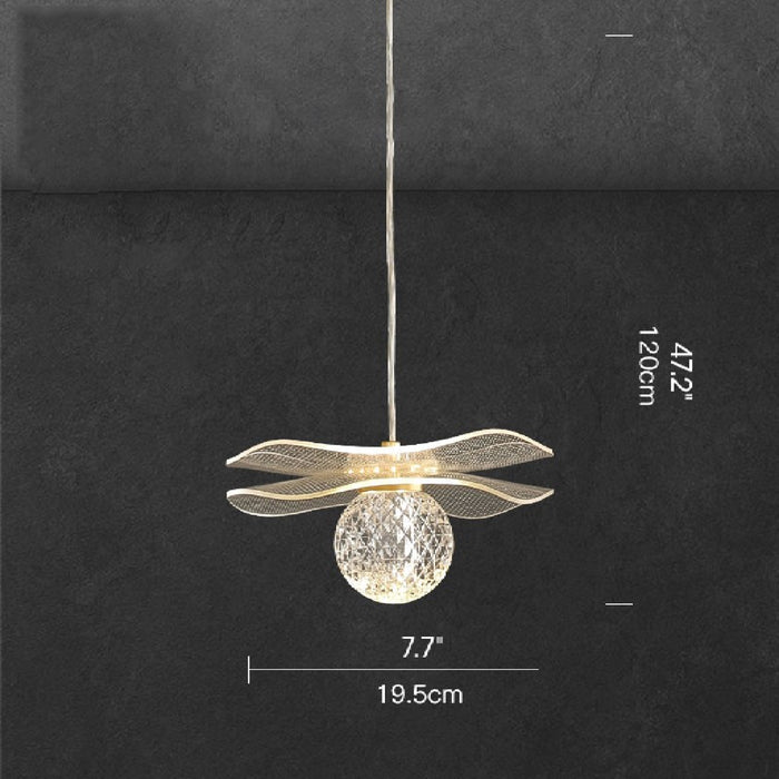 MIRODEMI® Perinaldo | Gold Crystal Ball Lamp for Restaurant