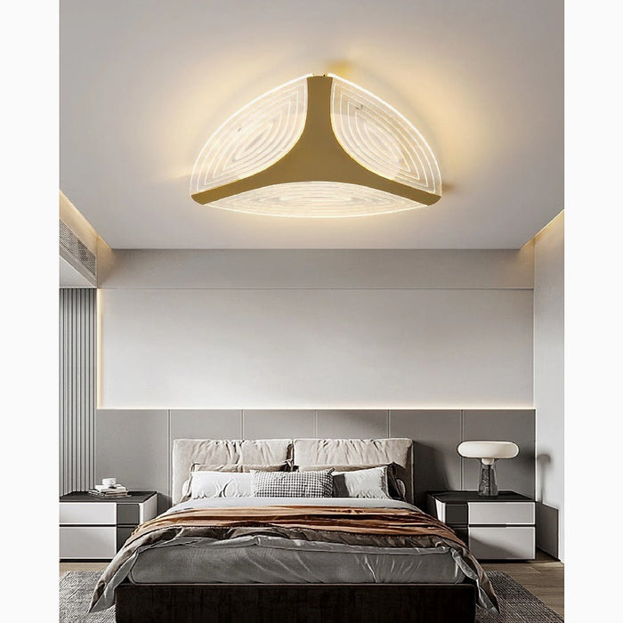 MIRODEMI® Pfäffikon | golden Triangle Acrylic LED Ceiling Light