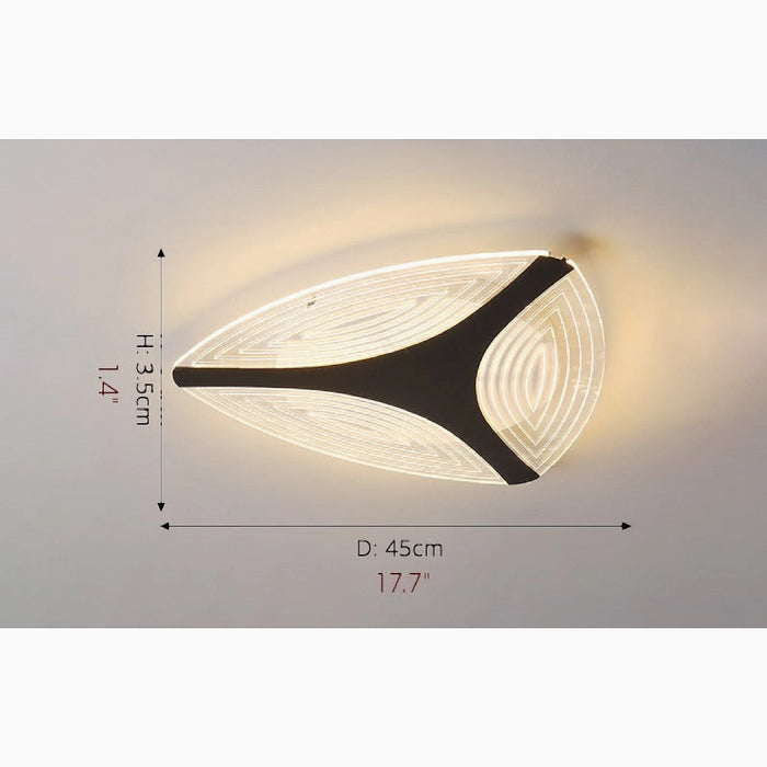 MIRODEMI® Pfäffikon | Triangle Acrylic LED Ceiling Light sizes