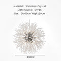 MIRODEMI® Piani Crixia | LED Dandelion-shaped Gold Crystal Chandelier