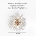 MIRODEMI® Piani Crixia | LED Dandelion-shaped Gold Crystal Chandelier