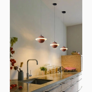 Red Round LED Pendant Lamp from Mirodemi for Kitchen