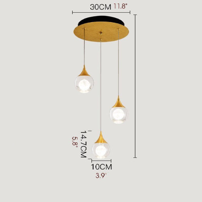 MIRODEMI® Pigna | Modern Crystal LED Chandelier with Hanging Balls for Living Room
