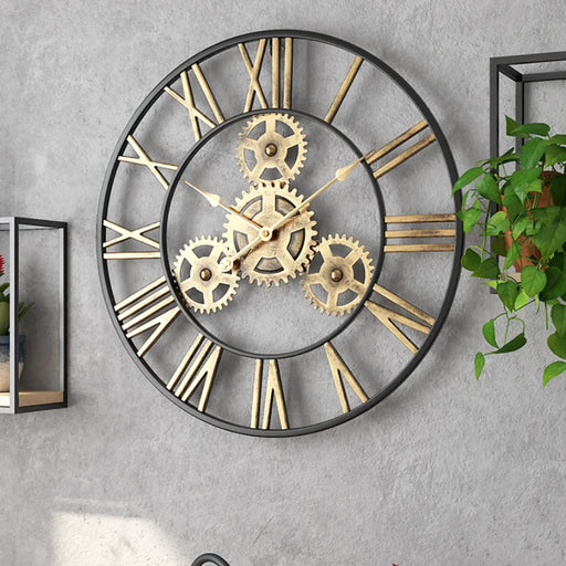 MIRODEMI® Pontresina | Vintage Metallic Luxury Silent Sweep Wall Clock