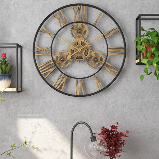 MIRODEMI® Pontresina | Vintage Metal Luxury Silent Sweep Wall Clock