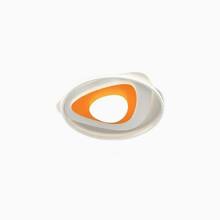 MIRODEMI® Poperinge | Round orange Creative Acrylic LED Ceiling Light