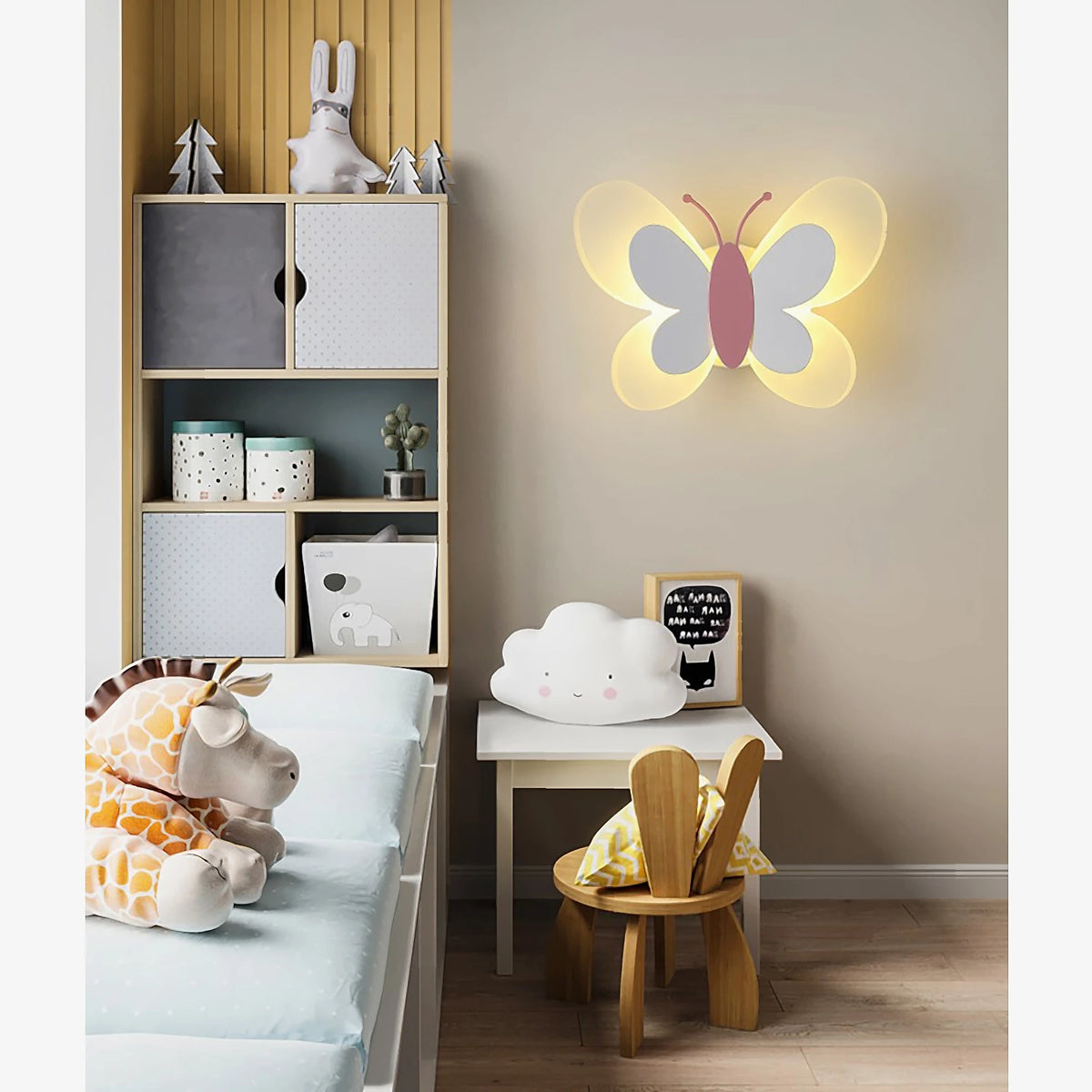 MIRODEMI® Princess | Butterfly LED Wall Lamp for Kids Room — Mirodemi
