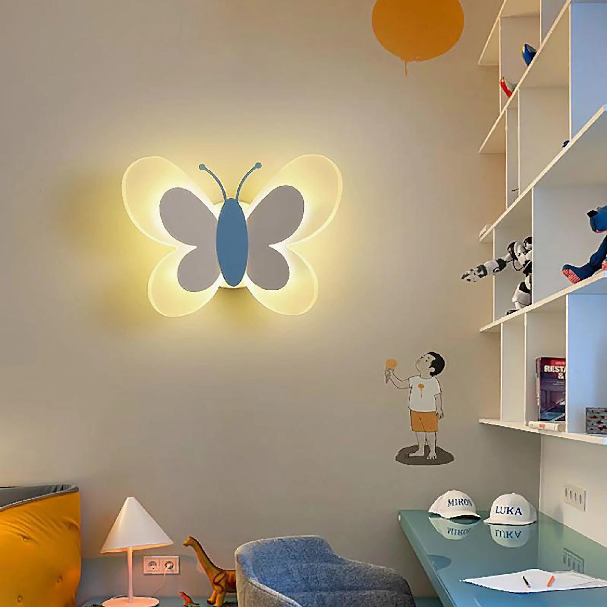 Princess Butterfly LED Wall Lamp for Kids Room – Mirodemi