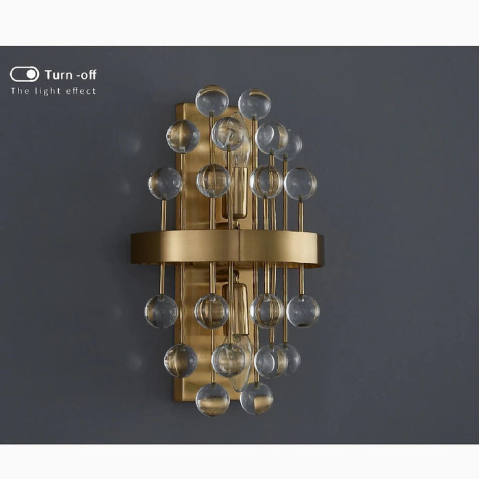 MIRODEMI Puget-Theniers golden crystal wall sconce