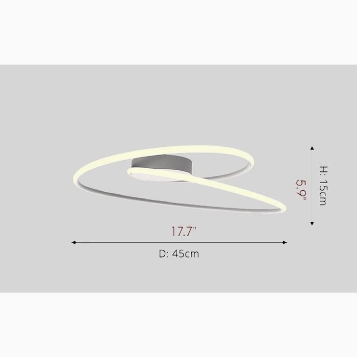 MIRODEMI® Pully | Curved Acrylic LED Ceiling Light scheme