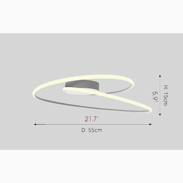 MIRODEMI® Pully | Curved Acrylic LED Ceiling Light sizes