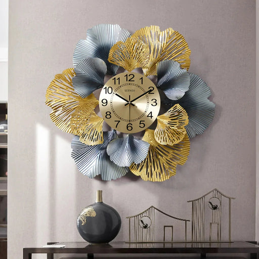MIRODEMI® Rapperswil-Jona | Nordic Light luxury 3D Ginkgo Leaves Wall Clock