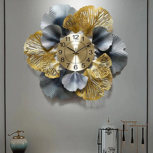 MIRODEMI® Rapperswil-Jona | Creative Nordic Light luxury 3D Ginkgo Leaves Wall Clock