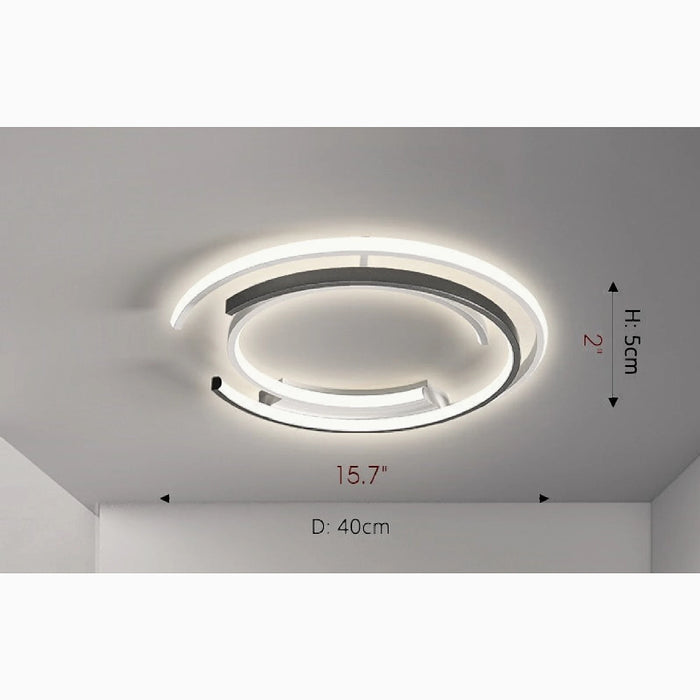 MIRODEMI® Regensdorf | Modern Circular Aluminum Ceiling Light sizes
