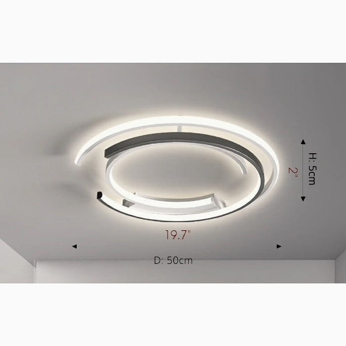 MIRODEMI® Regensdorf | Modern Circular Aluminum Ceiling Light parametres