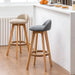 MIRODEMI® Retro-Styled Rotating High Bar Stool Made of Solid Wood image | luxury furniture | luxury bar stools | wooden stools