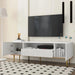 MIRODEMI Rhoon Classic Style Designer TV Stand with Golden Legs