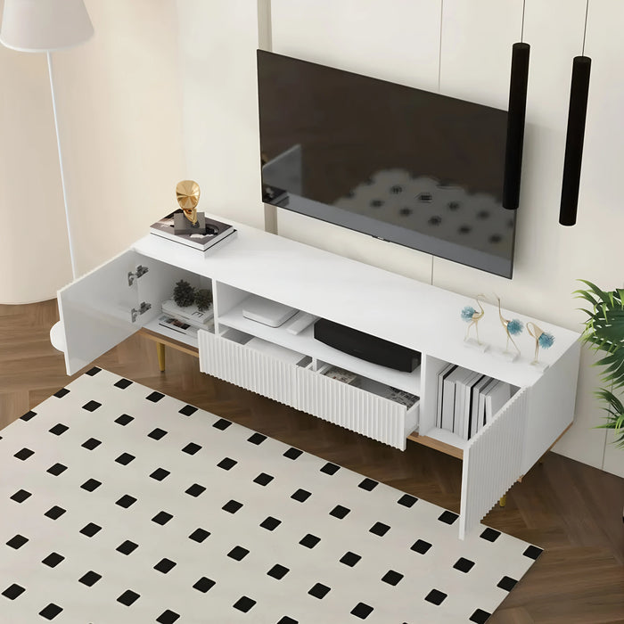 Classic|Minimalistic|White TV Stand|For living room|Elegant