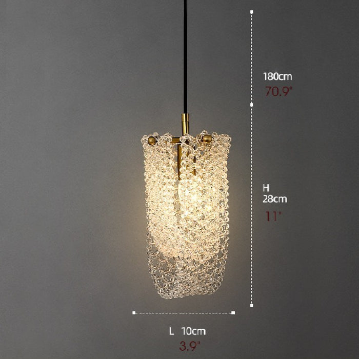 MIRODEMI® Rialto | Luminous Crystal Pendant Light for Kitchen