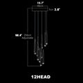 MIRODEMI® Rimplas | Stylish Minimalistic Long Ceiling Chandelier