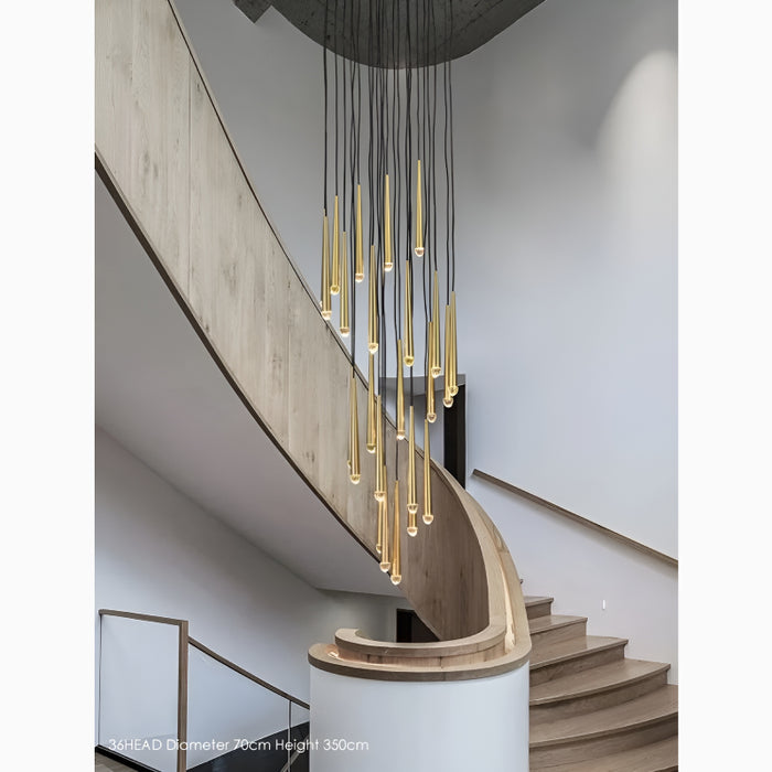 MIRODEMI® Rimplas | Stylish Minimalistic Long Ceiling Chandelier