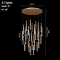 MIRODEMI Riomaggiore | Designer Luxury Long Pendant Lighting Fixture 31 lights