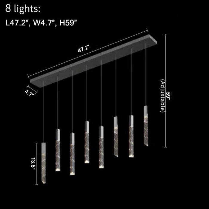 MIRODEMI® Riomaggiore | Designer Luxury Long Linear Pendant Lighting Fixture