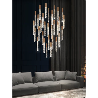 MIRODEMI Riomaggiore | Long Staircase Crystal Chandelier