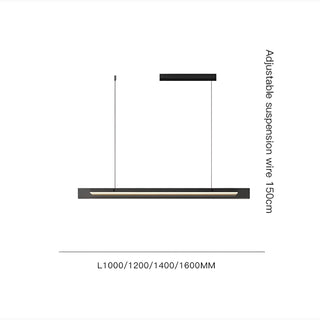 MIRODEMI® Risch | Modern Black Stainless Steel Rectangle Chandelier