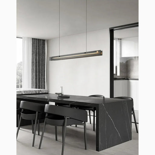 MIRODEMI® Risch | Modern Black Stainless Steel Rectangle Chandelier