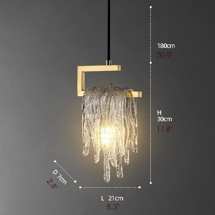 MIRODEMI® Roccavignale | Perfect Luxury Crystal LED Pendant Light for Bedroom