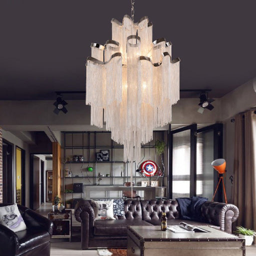 MIRODEMI® Rolle Post-modern Aluminum Chain Pendant Lamp for Living Room, Staircase Dia31.5" / Dia80.0cm